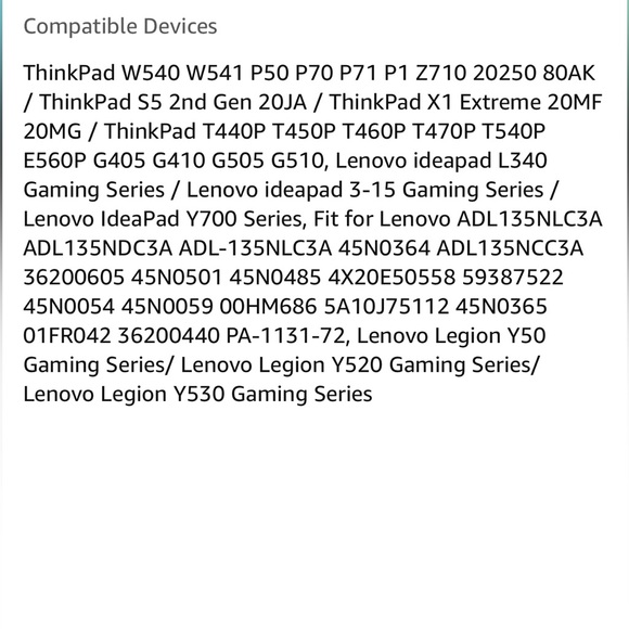 TSKYBEAR Laptop Charging Cord AC Power Adapter For Lenovo Like New - Picture 12 of 13